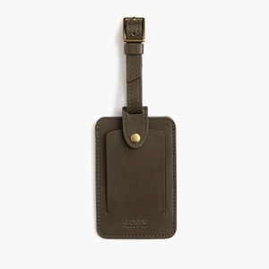 Leather luggage tag